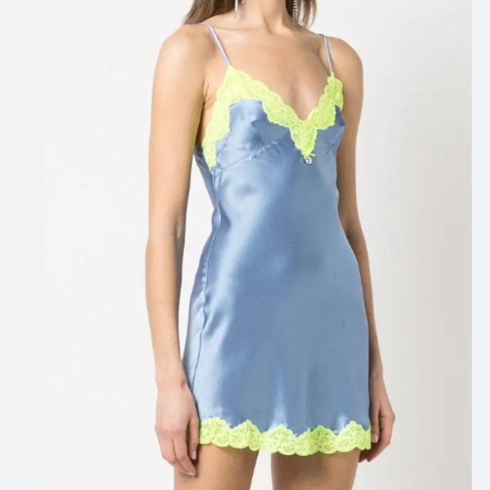 Alexander Wang Silk and Lace Slip Dress